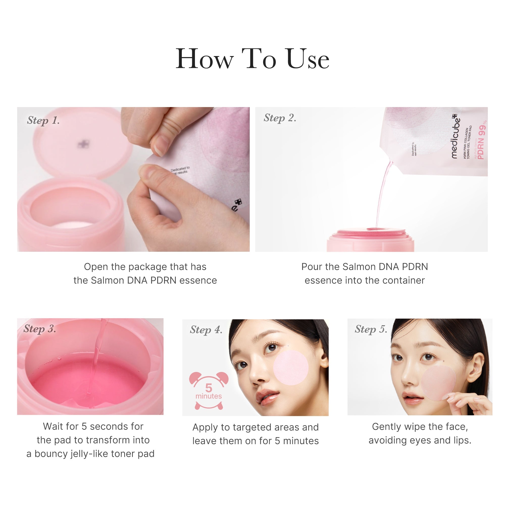 PDRN Pink Collagen Gel Toner Pad